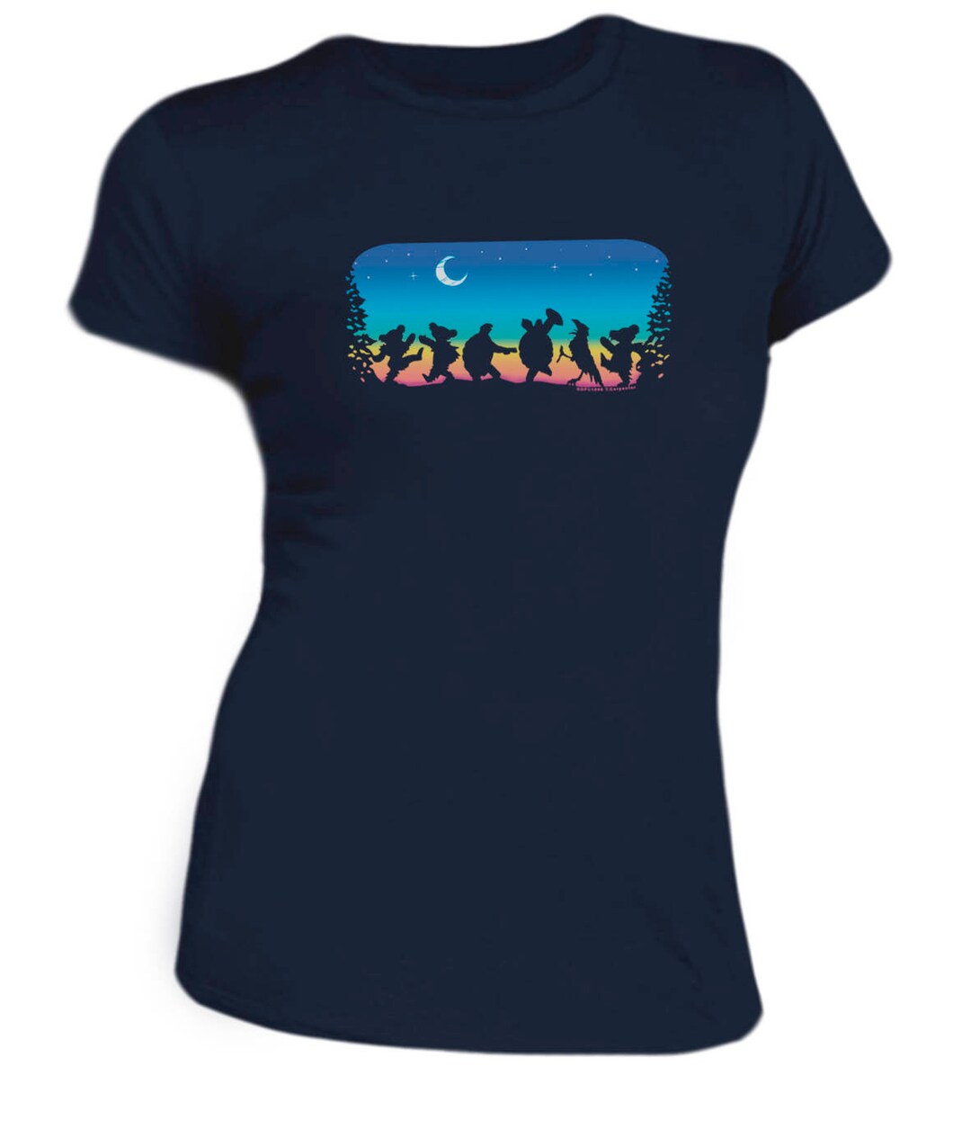 Moon Dance V-Neck Tee in Scarlet Moon Dance V-Neck Tee in Scarlet