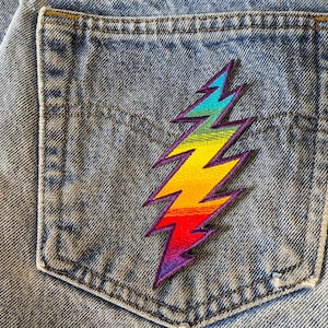 Grateful Dead Patch-Bolt Embroidered Iron on patch
