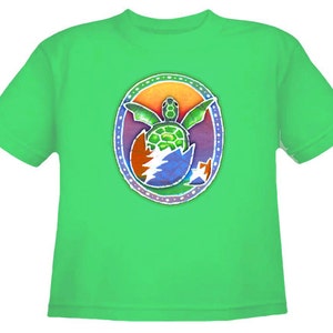 Grateful Dead Kids T-shirt- Hatching Terrapin Turtle/ 13 point lightning bolt shell
