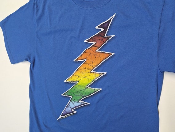 Grateful Dead T-shirt 13 Point Lightning Bolt 100% Cotton 