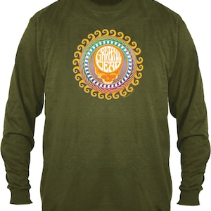 Grateful Dead Orange Sunshine Stealie on Long Sleeve / Steal Your Face / Stealy/ 13 point lightning bolt/ Psychedelic/ stealie