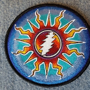 Grateful Dead Patch -Sunshine Bolt Embroidered Iron On