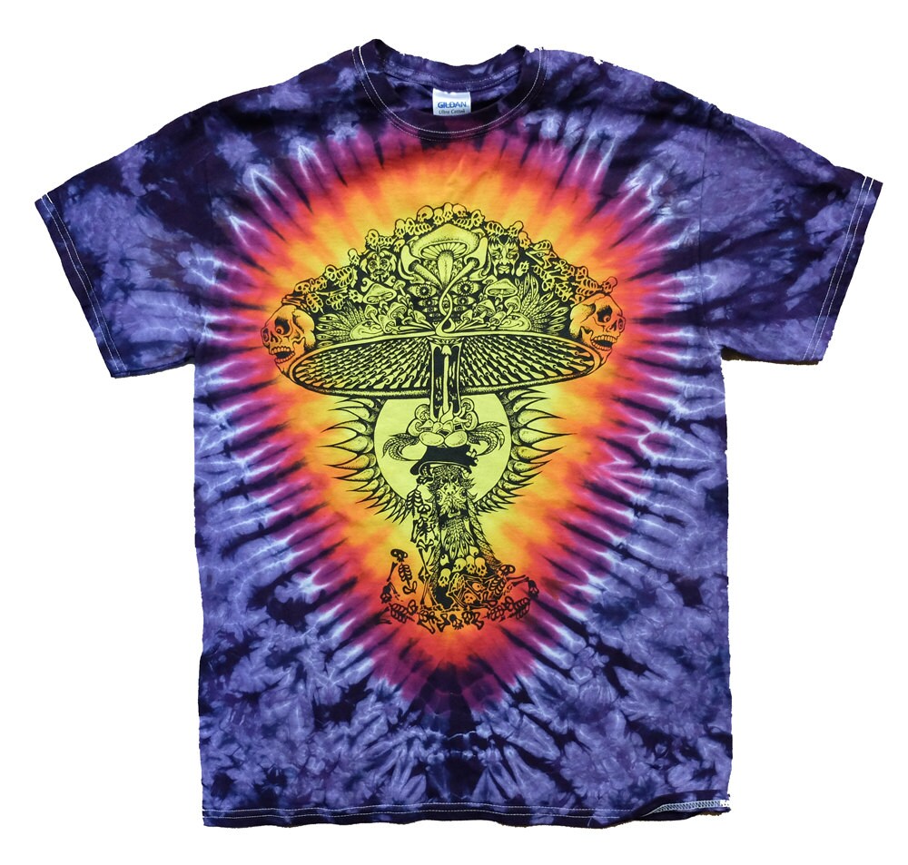 Camiseta Psicodélica Tie Dye Para Hombr Trippy Art Tampado
