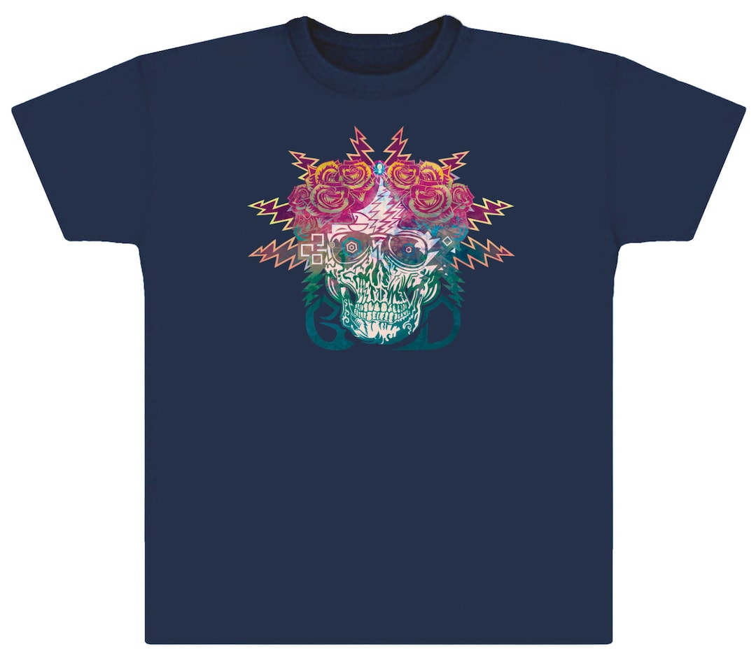 Grateful Dead T-shirt -electric Dimensions T-shirt Electric Skull and  Roses Bertha/ 13 Point Lightning Bolt/