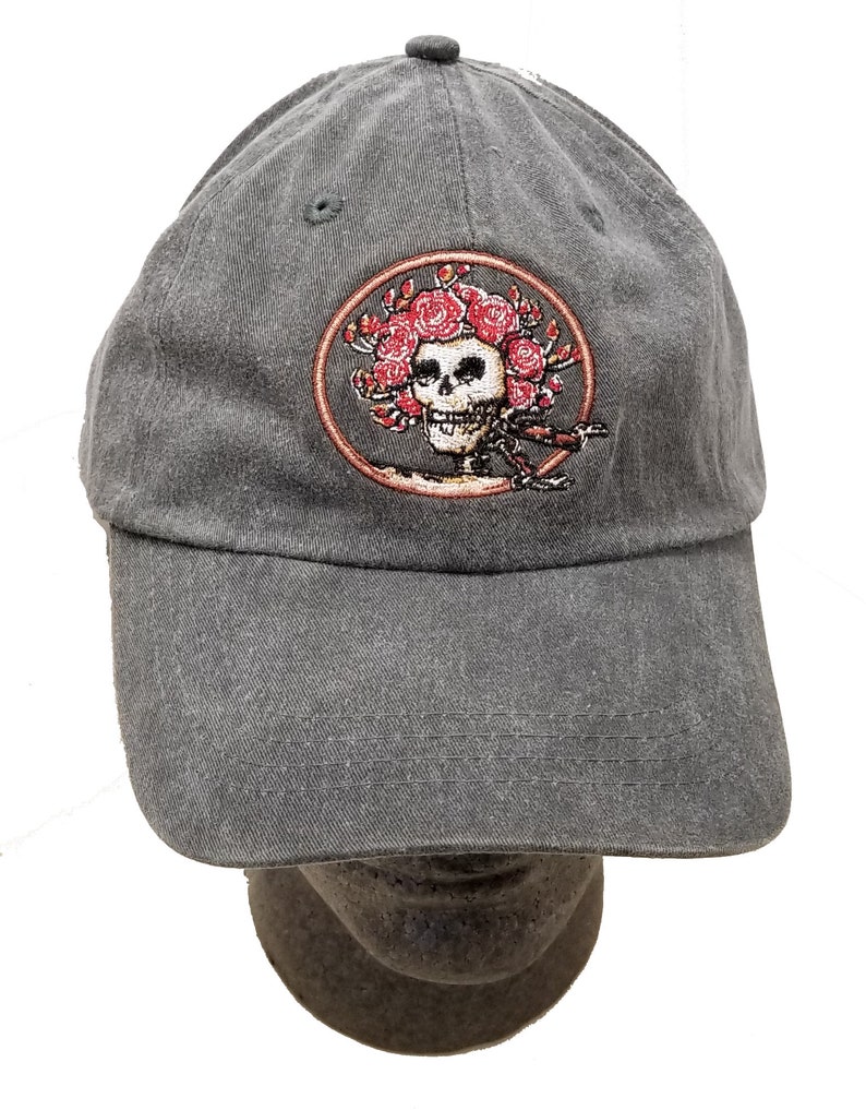 Grateful Dead Hat Skull and Roses Embroidered Baseball Cap/ Etsy