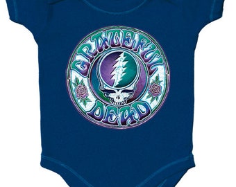 Grateful Dead Baby Bodysuit - Stealie, Lightning Bolt Design