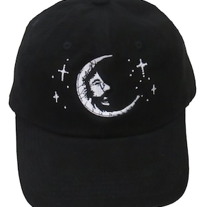 Jerry Garcia Hat -Jerry Moon Base ball Cap, Grateful Deads Jerry Garcia in the moon embroidered dad hat