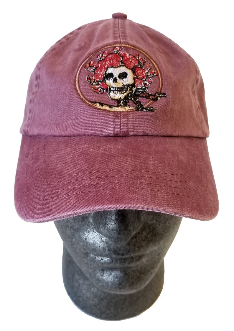 Grateful Dead Hat Skull and Roses Embroidered Baseball Cap/ Etsy