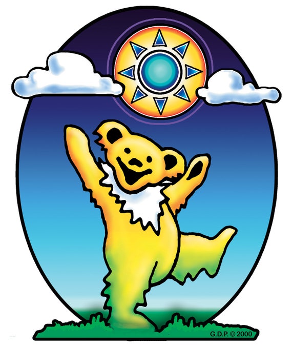 Grateful Dead Orso Danzante Verde 2 X 2 Pollici Ferro Su Toppa - Foto 4