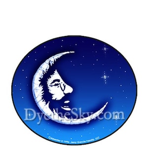 Jerry Garcia Sticker/ Jerry Moon/grateful dead. Car sticker, laptop sticker, colorful sticker, hippie , decal, slap