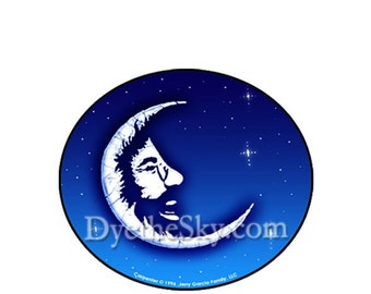 Jerry Garcia Sticker/ Jerry Moon/grateful dead. Car sticker, laptop sticker, colorful sticker, hippie , decal, slap
