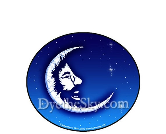 NEW Vintage Grateful Dead Skeletons Quarter Moon w// Rainbow Window Sticker Decal