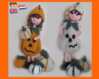 Pumpkin Kids, Amigurumi doll crochet pattern, crochet doll pattern, amigurumi PDF pattern, Instant download