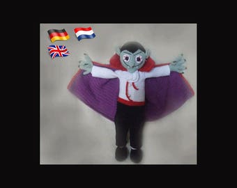 Count Drakoel,Amigurumi doll crochet pattern, crocheted dolls pattern, amigurumi PDF pattern, Instant download