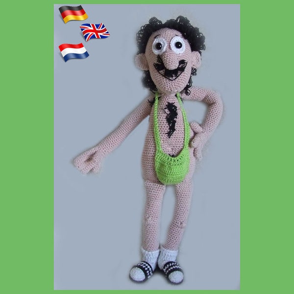 Prinz Charming (Borat), Amigurumi Puppe Häkelanleitung, gehäkelte Puppen Anleitung, amigurumi PDF Anleitung, Sofort-Download