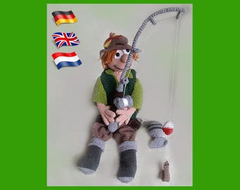 Pêcheur Harry, poupée Amigurumi, modèle de poupée au crochet, modèle PDF amigurumi Puppe, téléchargement immédiat, poupée amigurumi