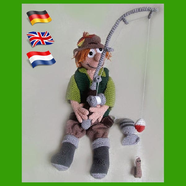 Pêcheur Harry, poupée Amigurumi, modèle de poupée au crochet, modèle PDF amigurumi Puppe, téléchargement immédiat, poupée amigurumi