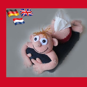 Couverture de boîte de tissu « Vieze Rik » Poupée Amigurumi, modèle de poupée au crochet, modèle PDF amigurumi Puppe, Téléchargement instantané, poupée amigurumi