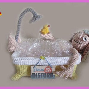 Do not disturb (female), Amigurumi doll crochet pattern, crochet doll pattern, amigurumi PDF pattern, Instant download