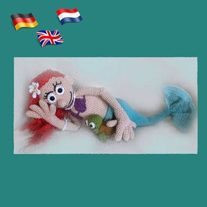 Mermaid Syrena,Amigurumi doll crochet pattern, crocheted dolls pattern, amigurumi PDF pattern, Instant download