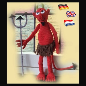 Lucifer, Amigurumi doll crochet pattern, crocheted dolls pattern, amigurumi PDF pattern, Instant download