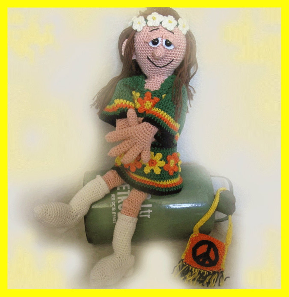 Flower Power Girl, Amigurumi Doll Crochet Pattern, Crocheted Dolls ...