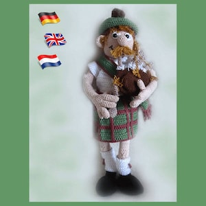 Scotsman MacKenzie,Amigurumi doll crochet pattern, crocheted dolls pattern, amigurumi PDF pattern, Instant download