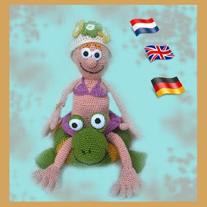Amigurumi doll crochet pattern, crocheted dolls pattern, amigurumi PDF pattern, Instant download