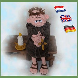 Father John, Amigurumi doll crochet pattern, crocheted dolls pattern, amigurumi PDF pattern, Instant download