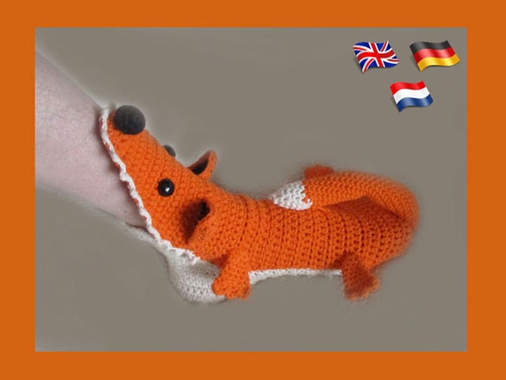 Fox slippers for best sale adults