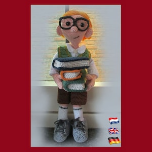 Nerd Nico, Amigurumi doll crochet pattern, crochet doll pattern, amigurumi PDF pattern, Instant download