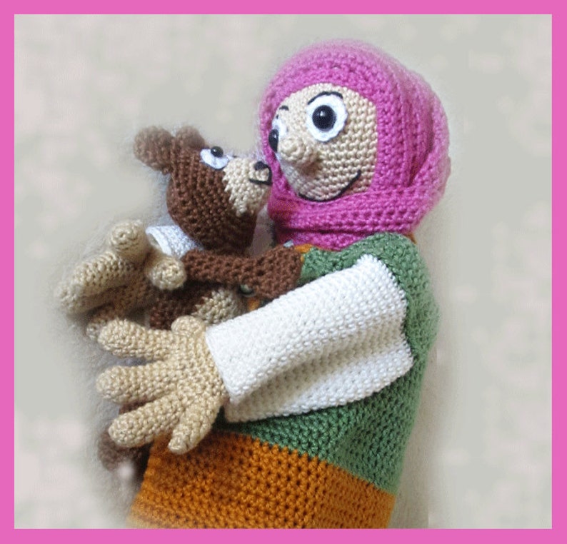 Little muslim Aïsha, Amigurumi doll crochet pattern, crocheted dolls pattern, amigurumi PDF pattern, Instant download image 2