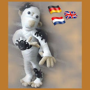 Mummy Manu, Amigurumi doll crochet pattern, crocheted dolls pattern, amigurumi PDF pattern, Instant download