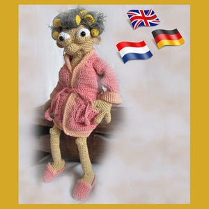 Golden Girl Granny, Amigurumi doll crochet pattern, crocheted dolls pattern, amigurumi PDF pattern, Instant download
