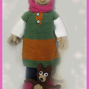Little muslim Aïsha, Amigurumi doll crochet pattern, crocheted dolls pattern, amigurumi PDF pattern, Instant download image 3