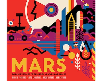 NASA / JPL - MARS - Space Tourism Poster