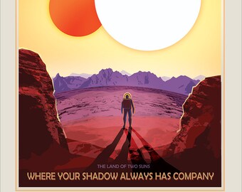 NASA / JPL Space Tourism Poster - Kepler-16b