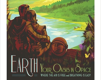 NASA / JPL - EARTH - Space Tourism Poster