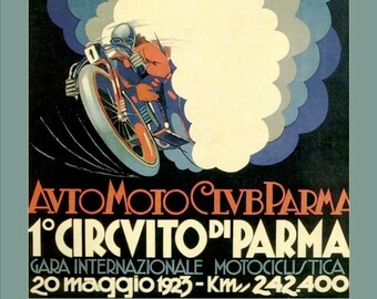 Auto Moto Club Parma  |  Gara Internazionale Motorciclista  |  by Erberto Carboni. 1923