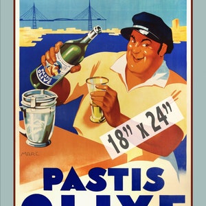 Pastis Olive - Comme a Marseille... 1936