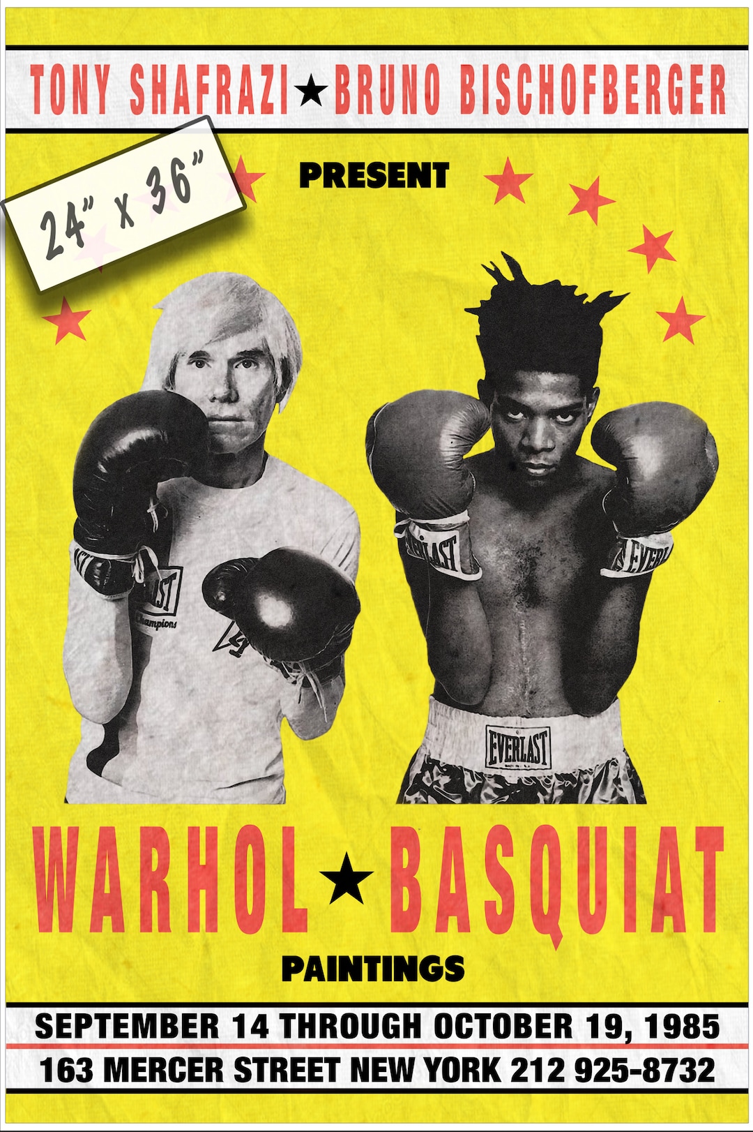 Warhol Basquiat Boxing Poster, 1985 - Etsy