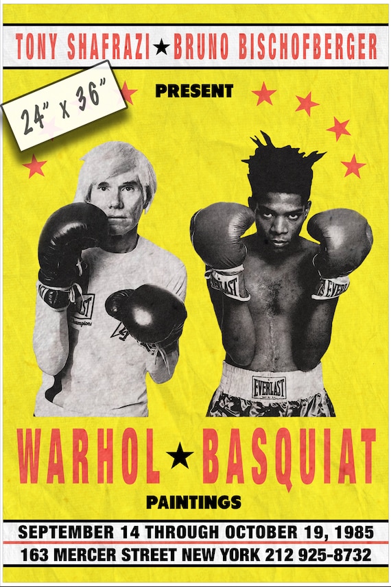 Warhol Basquiat Boxing Poster, 1985 - Etsy UK
