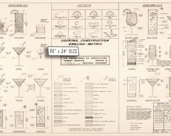 Cocktail Construction Chart - Department of Agriculture. Forest Service - From US Archives