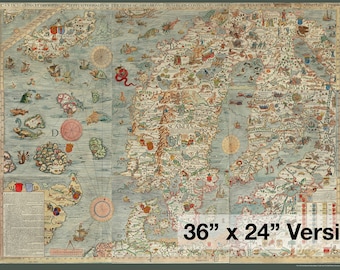 The 1539 Carta Marina by Olaus Magnus