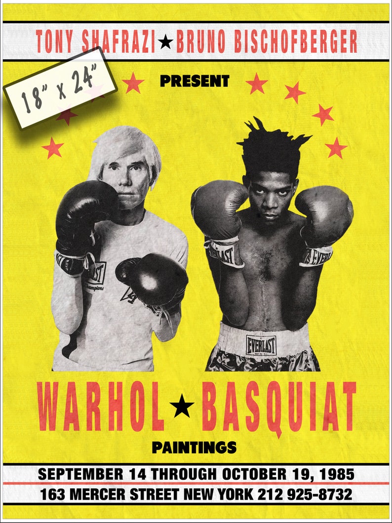 Warhol Basquiat Boxing Poster 1985 - Etsy