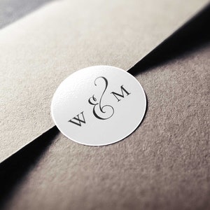 Celestial Wedding Stickers. Foiled Personalised Initials and Date Wedding  Labels. Semi Clear Matt Envelope Seals. Star Stickers 