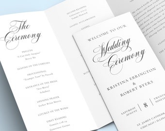 Trifold Program Etsy