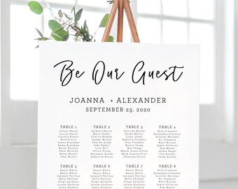 Be Our Guest Seating Sign - Printable Seating Chart, Find Your Table, Studio Nellcote DIY - SN012_SC