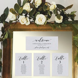 Wedding Seating Chart Cards - Seating Card Template, Alphabetical Seating, Studio Nellcote DIY - SN029_SCC