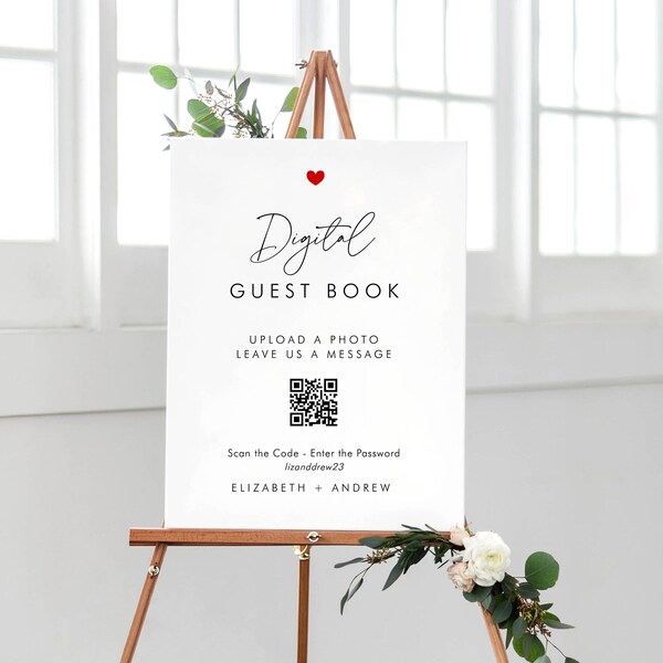 Qr Code Wedding Guest Book Etsy Australia